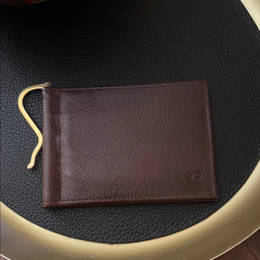 Pierre Cardin Royan Cowhide Brown Money Clip Wallet